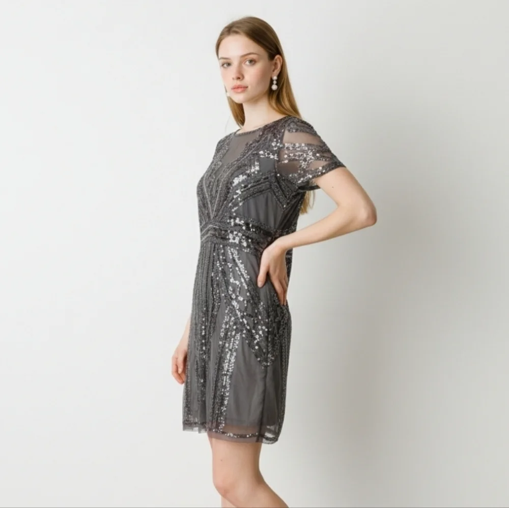 NWT. Vision For Innovation Beaded Dress -szL